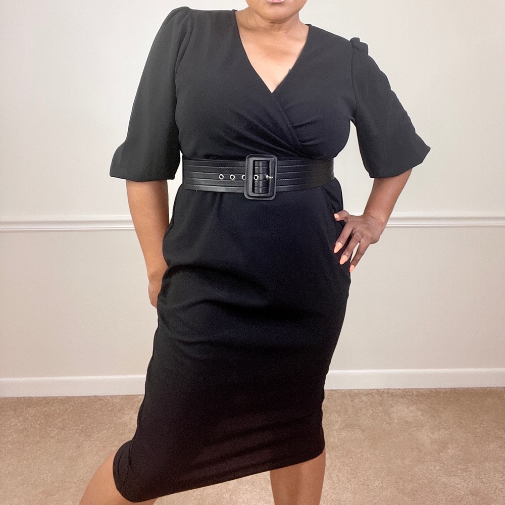 Plus size black dress in sizes 1X - 3X